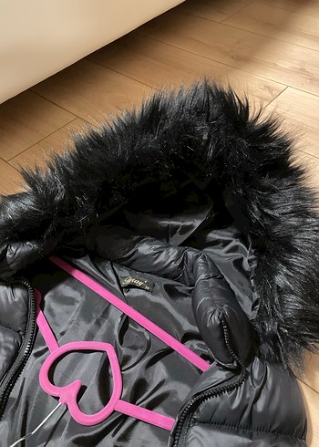 Siyah Midi Uzun Kadın Şişme Yelek - Görsel 4