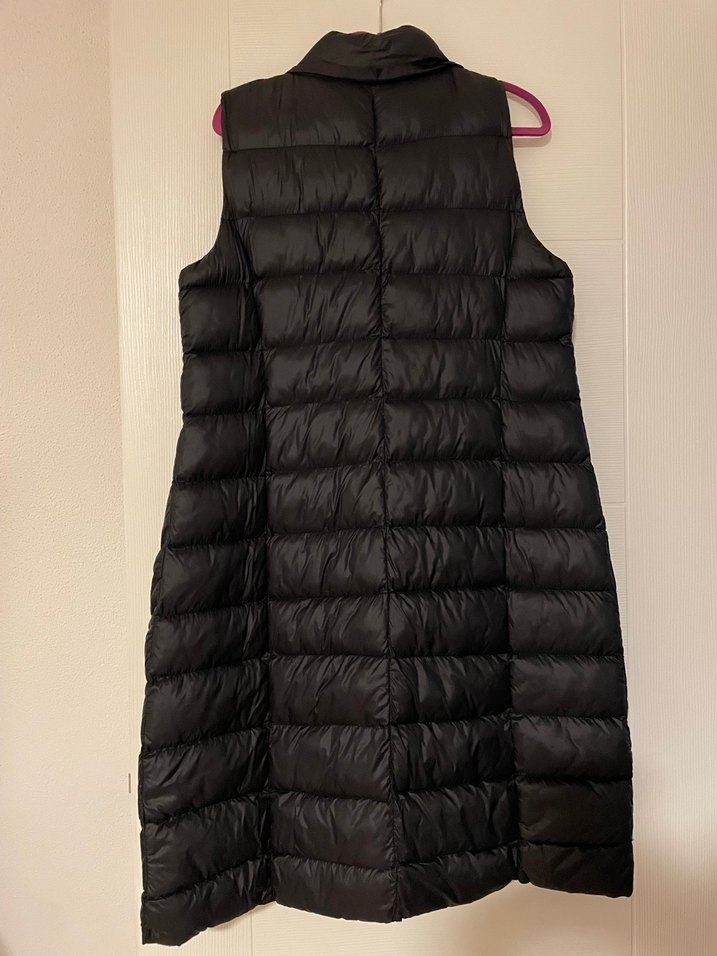 Siyah Midi Uzun Kadın Şişme Yelek - Görsel 2