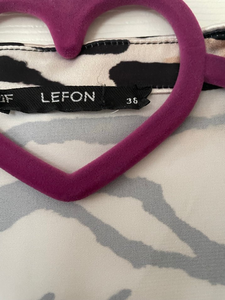 Saten Uzun Kollu Zebra Desenli Kadın Gömlek - Görsel 2