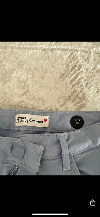 38 Beden Yeni Koton bebe mavisi pantolon