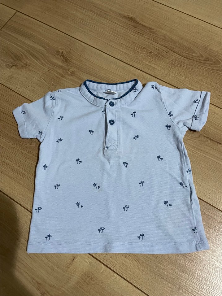 Erkek Çocuk Mavi Pamuklu Kısa Kollu Gömlek - Görsel 2