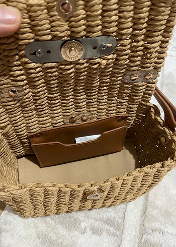 Bej Örgü Kadın Çapraz Çanta - Görsel 3