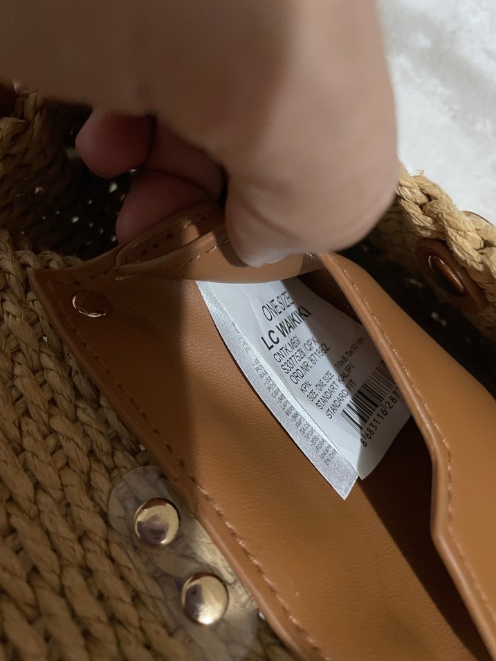 Bej Örgü Kadın Çapraz Çanta - Görsel 5