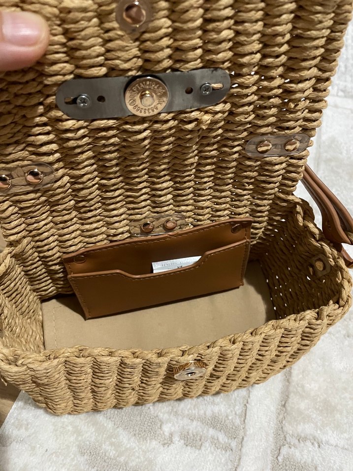 Bej Örgü Kadın Çapraz Çanta - Görsel 3