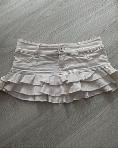 adL Beyaz Mini Etek