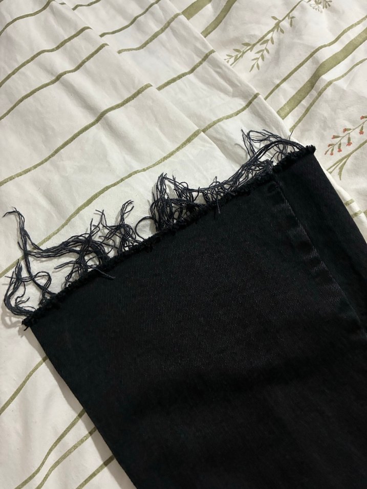 Siyah Midi Kadın Kot Pantolon - Görsel 4