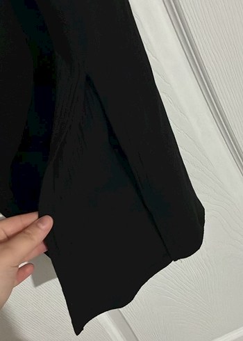 Siyah Uzun Kollu Triko Elbise - Görsel 3