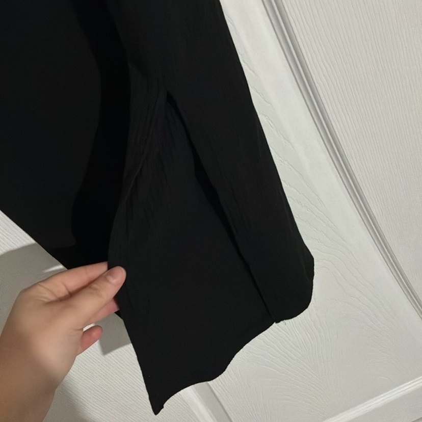 Siyah Uzun Kollu Triko Elbise - Görsel 3