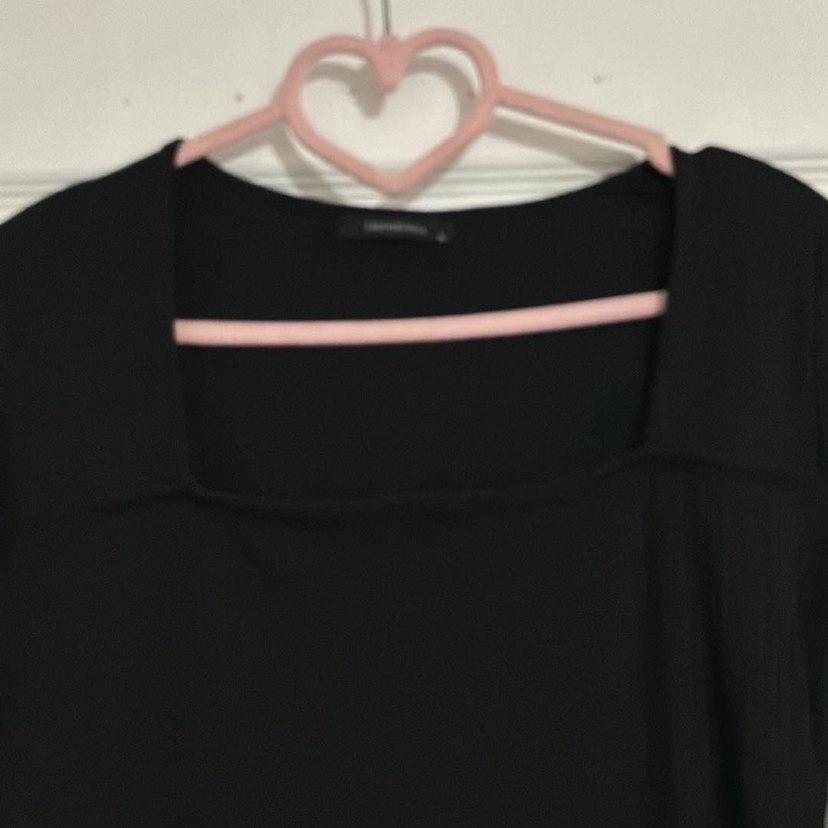 Siyah Uzun Kollu Triko Elbise - Görsel 2