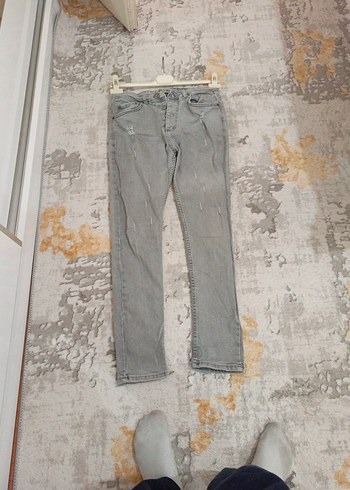 Diğer Gri bağcıklı Erkek Denim Pantolon by man denim markası