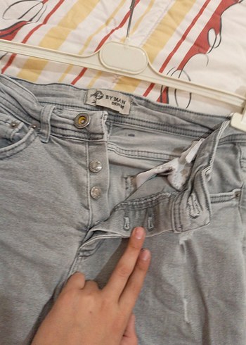 s Beden Gri bağcıklı Erkek Denim Pantolon by man denim markası