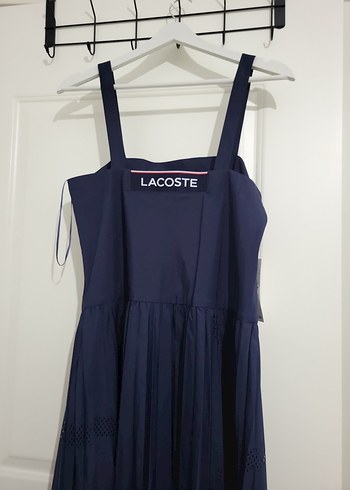36 Beden orginal Lacoste Lacivert Kadın Kolsuz regular elbise