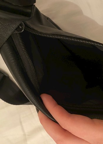 Siyah Deri Nike Bel Çantası - Görsel 4