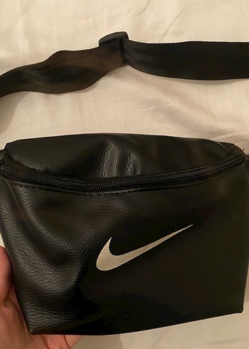 Siyah Deri Nike Bel Çantası - Görsel 2