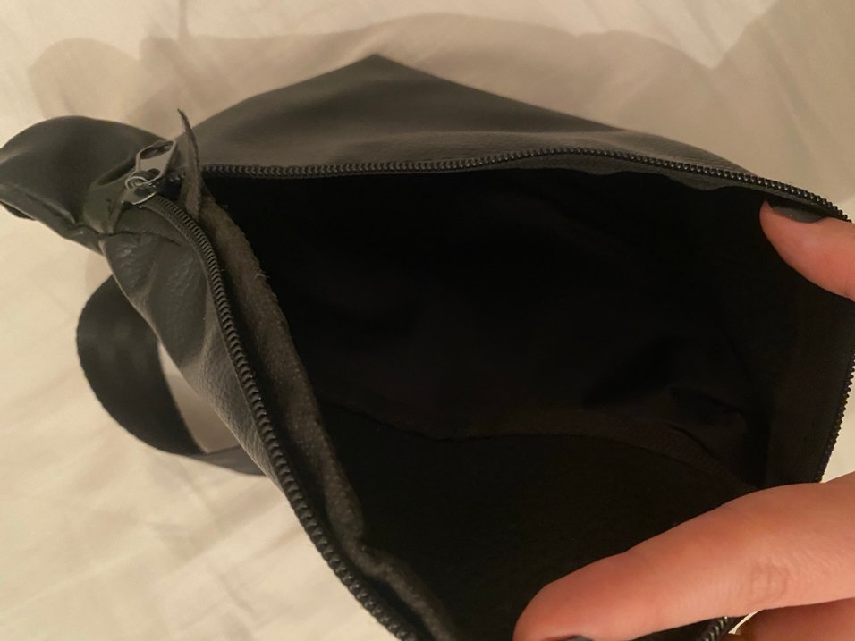 Siyah Deri Nike Bel Çantası - Görsel 5