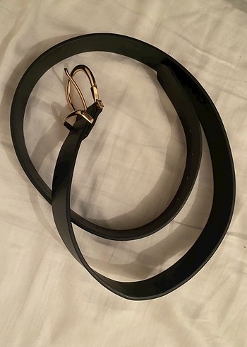 Kadın Deri Kemer, Koyu Altın Tokalı - Görsel 2