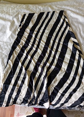 Zebra Desenli, Uzun, Drapeli Hamile Eteği
