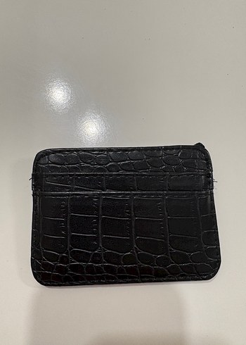 Siyah Yılan Desenli Fermuarlı Kadın Cüzdanı