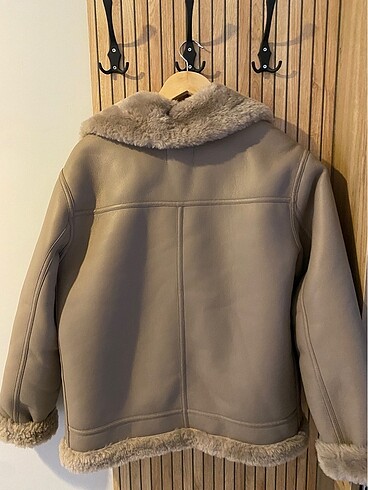 Mango suni kürk astarlı ceket - Görsel 12