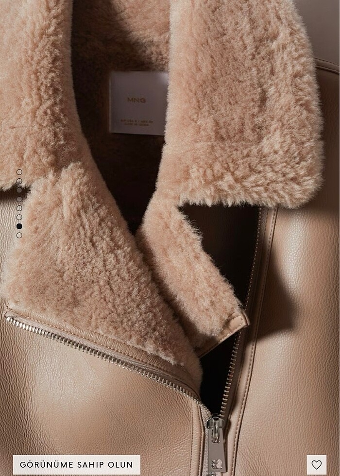 Mango suni kürk astarlı ceket - Görsel 4