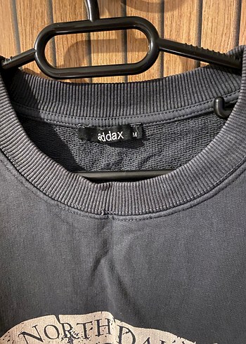 Gri Baskılı Uzun Kollu Kadın Sweatshirt - Görsel 4