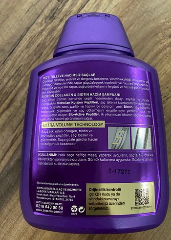 Bioxcin Kolajen & Biotin Hacim Şampuanı 300 ml - Görsel 2