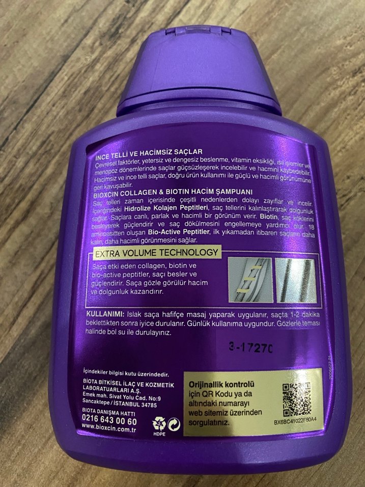 Bioxcin Kolajen & Biotin Hacim Şampuanı 300 ml - Görsel 2