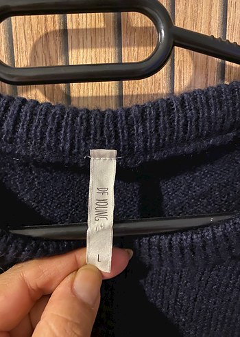 Kadın Kırmızı Siyah Örgü Triko Kazak - Görsel 2