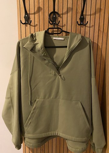 Kadın Haki Oversize Eşofman Takımı - Görsel 5