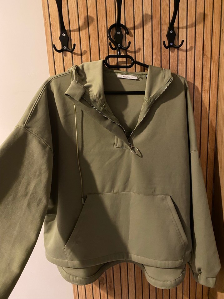 Kadın Haki Oversize Eşofman Takımı - Görsel 3