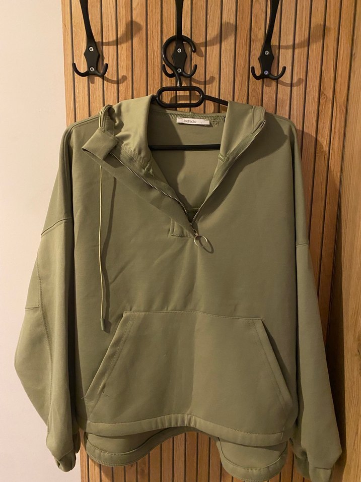 Kadın Haki Oversize Eşofman Takımı - Görsel 5