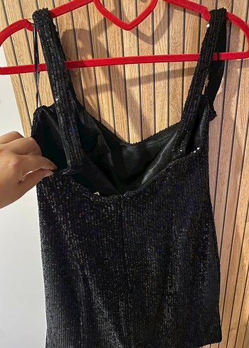 Koton Siyah Drapeli Mini Abiye Elbise - Görsel 6