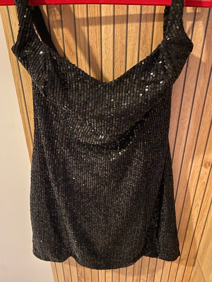 Koton Siyah Drapeli Mini Abiye Elbise - Görsel 3