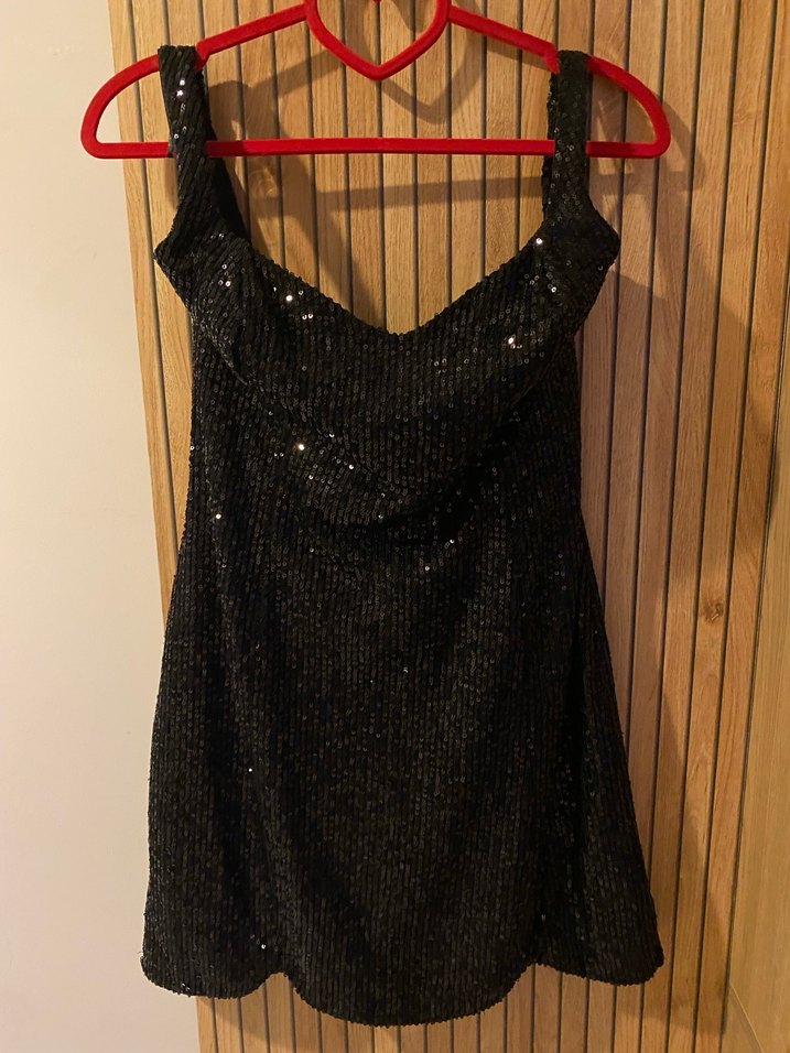 Koton Siyah Drapeli Mini Abiye Elbise - Görsel 2