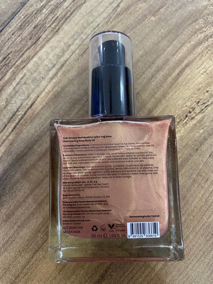 Bade natural nemlendirici ışıltılı yağ - Görsel 3