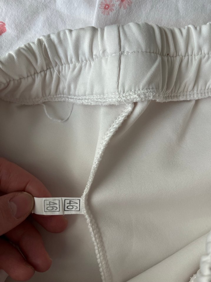 Beyaz Rahat Kesim Kadın Pantolon - Görsel 3