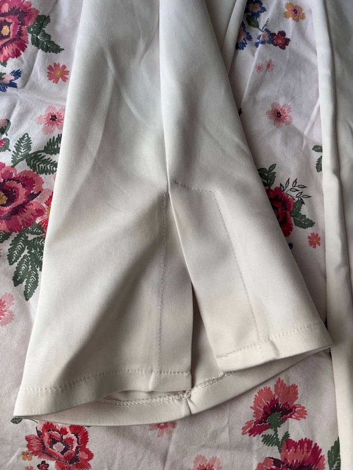 Beyaz Rahat Kesim Kadın Pantolon - Görsel 2