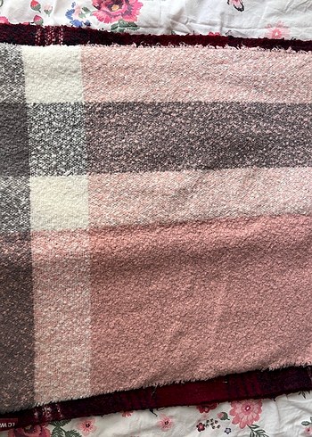 Gri Ekose Desenli Sıcak atkı - Görsel 2