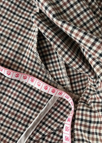 Düğmeli Keten Midi Blazer - Görsel 4