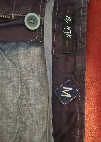 Gri Keten Erkek Bermuda Şort - Görsel 2