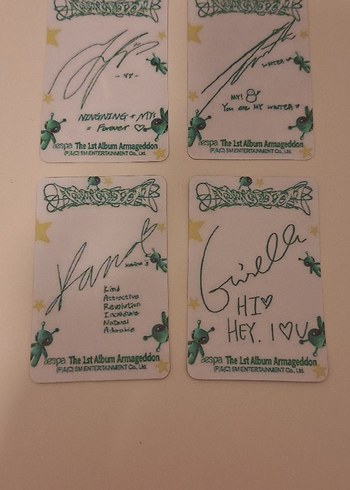 Beden Aespa 4lü photocard