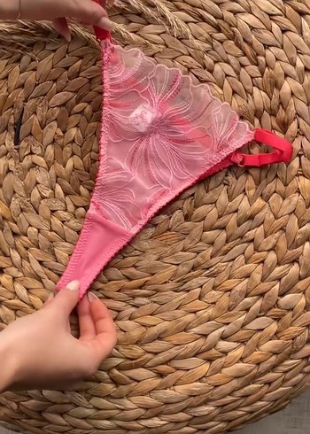 Diğer Nakışlı Pembe Bohem Mini Sütyen