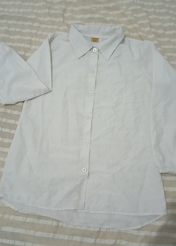 Beyaz Keten Uzun Kollu Gömlek - Görsel 4