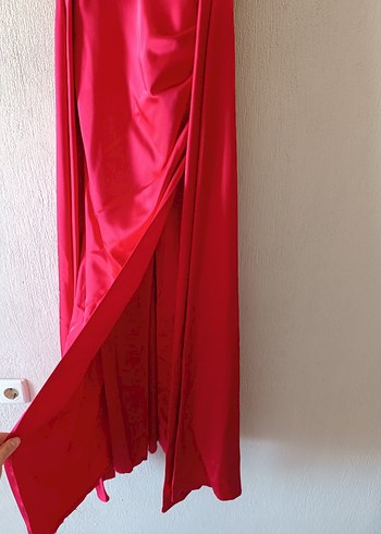 Kırmızı Uzun Abiye Elbise - Görsel 5