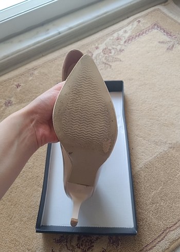 38 Beden Bej Modern Klasik Stiletto Topuklu Kadın Ayakkabı