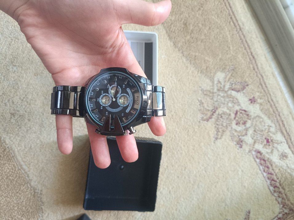 Siyah Erkek Polo Biker Tarzı Saat - Görsel 3