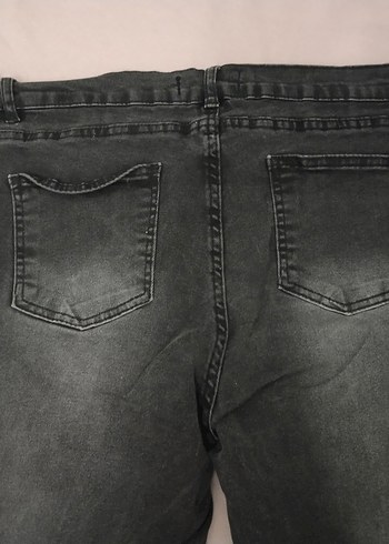 40 Beden Gri Denim Kadın Jean - Rahat Kesim