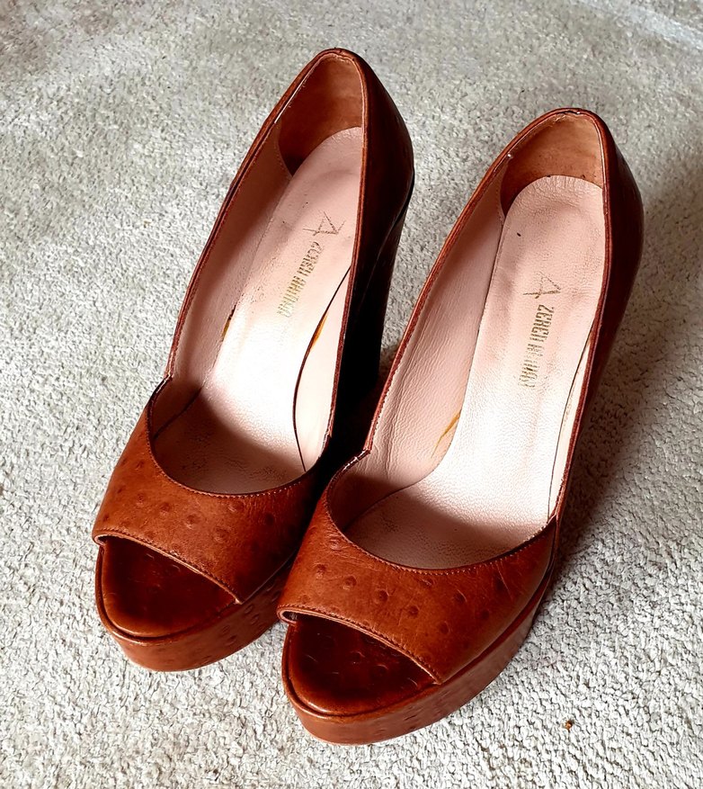 Taba rengi Dolgu Topuk Kadın Ayakkabı 38 numara - Görsel 3