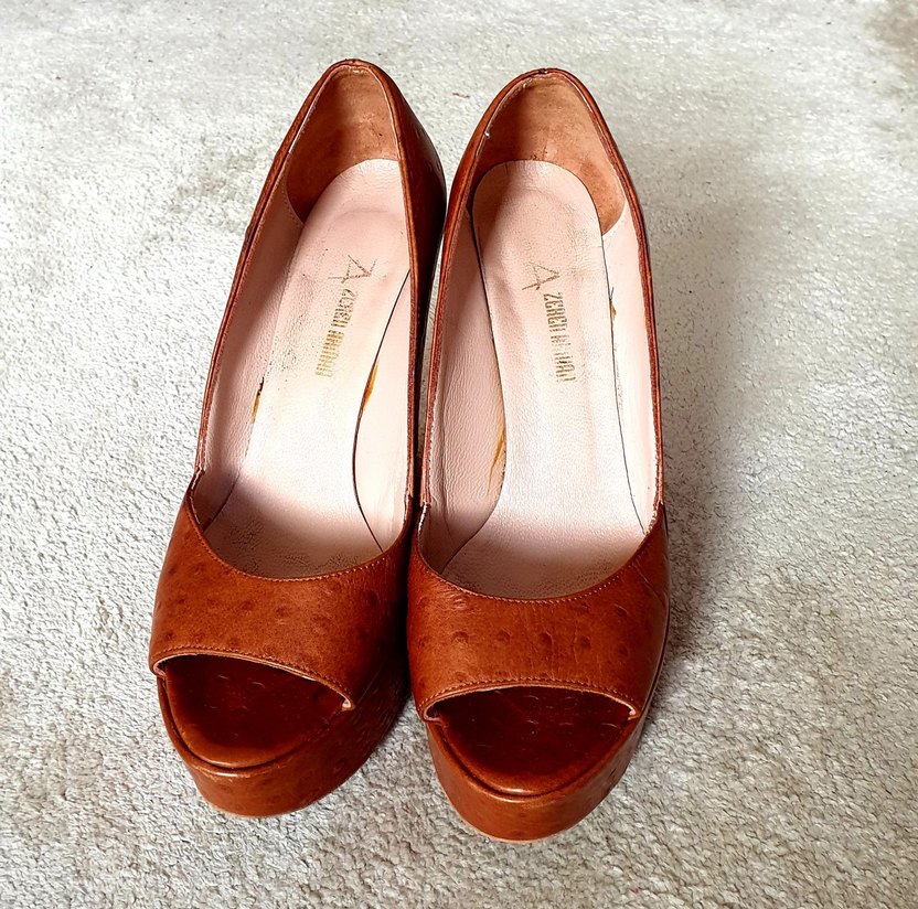 Taba rengi Dolgu Topuk Kadın Ayakkabı 38 numara - Görsel 4