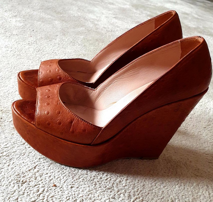 Taba rengi Dolgu Topuk Kadın Ayakkabı 38 numara - Görsel 5